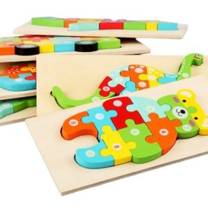 3D Counting and Character Wooden Puzzle