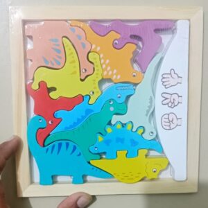 Dinosaur Tray Puzzle with Stack Balance