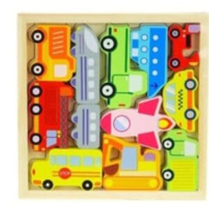 Transport Wooden Tray Puzzle