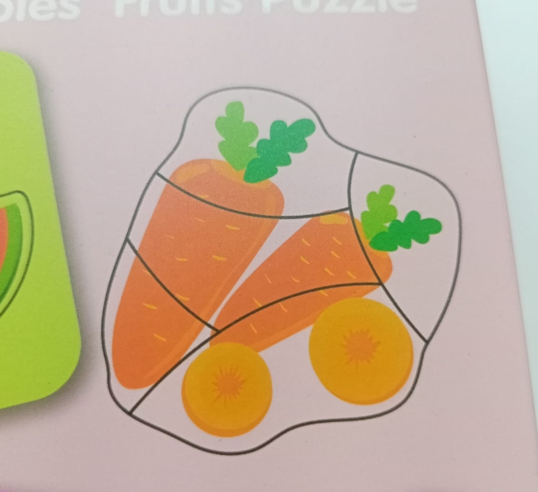 Vegetables and Fruits Puzzle Pack of 10