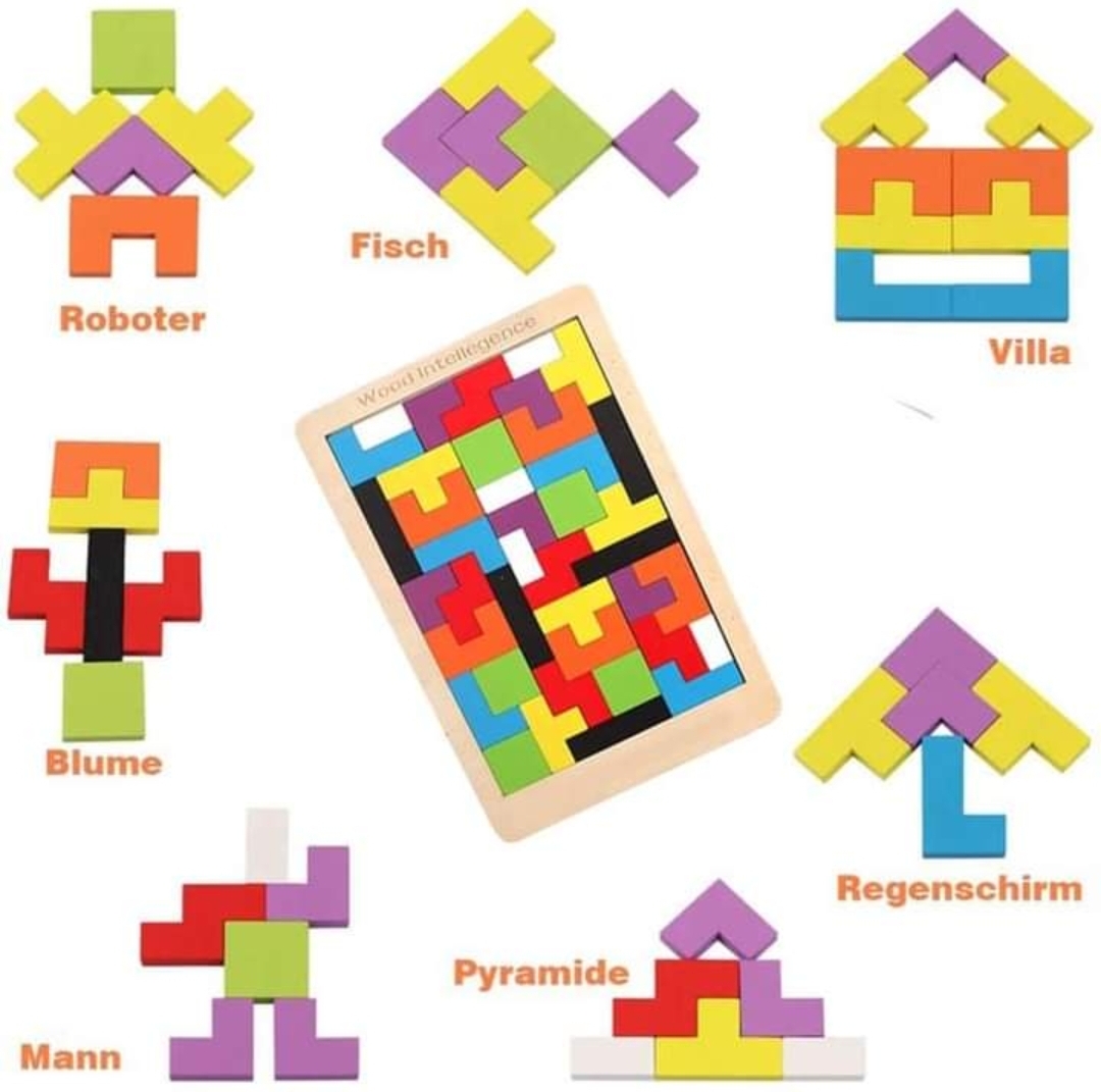Wooden Tangram Russian Puzzle