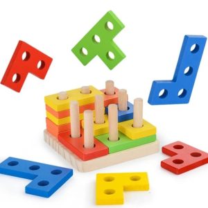 Geometric Shapes Pillar Blocks Puzzle