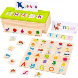 Knowledge Classification with Spelling Game Wooden Box