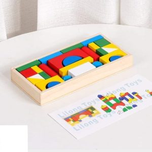 Wooden Building Blocks Small Tray