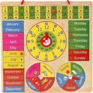 Wooden Calendar Clock