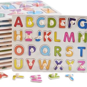 Wooden Knob ABC Board