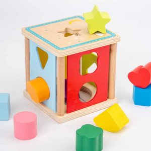 Wooden Shapes Sorting Box