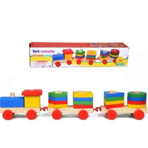 Wooden Shapes Sorting Train