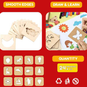 DIY Wooden Stencils Pack of 24+Kit