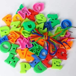 lacing alphabet beads Stringing Blocks
