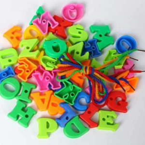 lacing alphabet beads Stringing Blocks