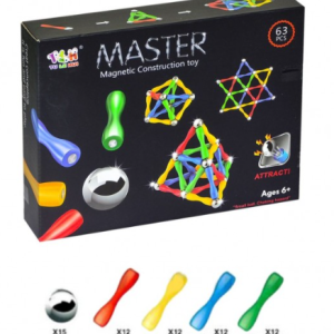 63 Pieces Magnetic Construction Toy