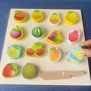 Wooden fruit cut magnetic